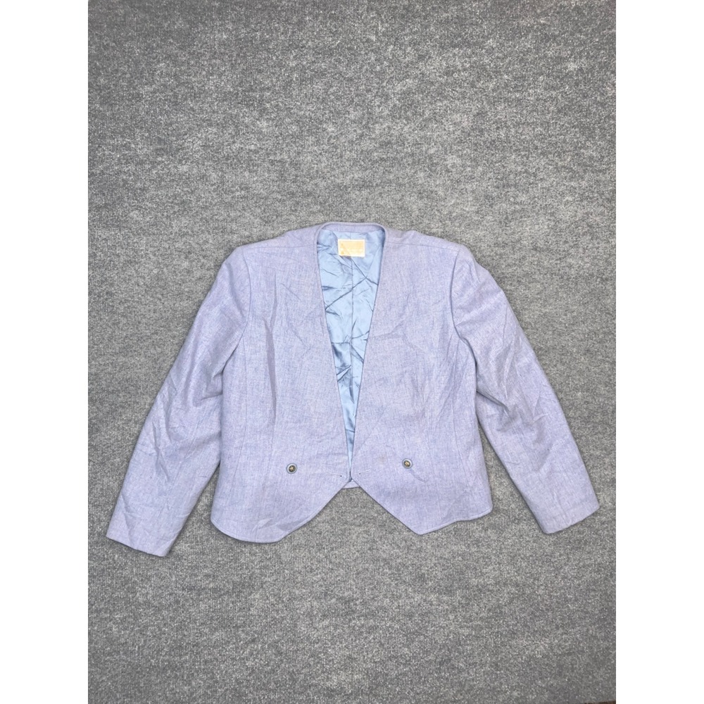 Pendleton Women's Virgin Wool Jacket Light‎ Blue USA Made Size 14